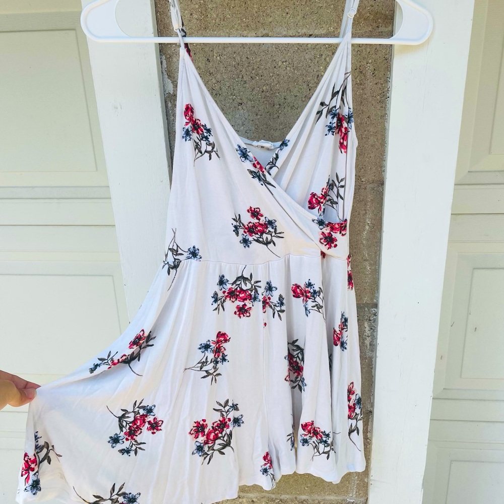 White Floral Romper